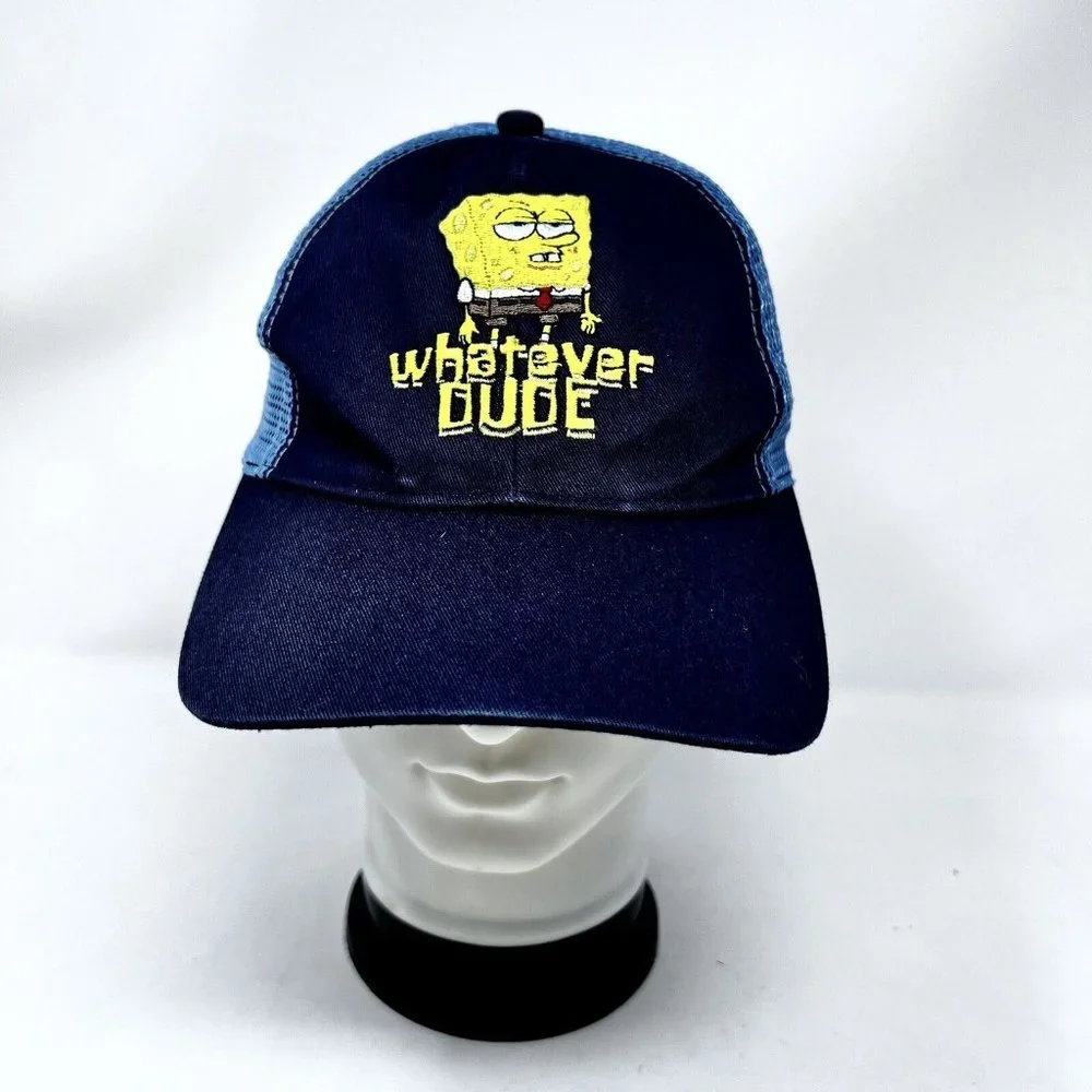 Whatever‎ Dude SpongeBob Square Pants Baseball Hat Cap Mesh Snap Back - Youth
